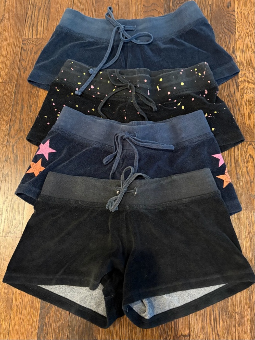 4 pairs of juniors Hard Tail Forever shorts.  Size M.